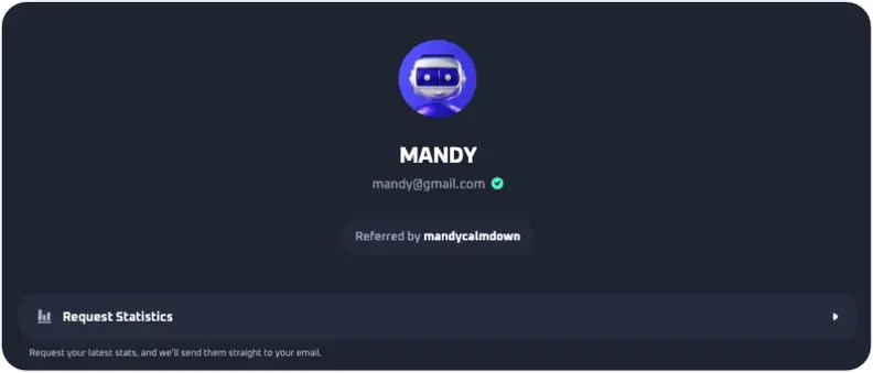 Thrill profile showing referred by mandycalmdown